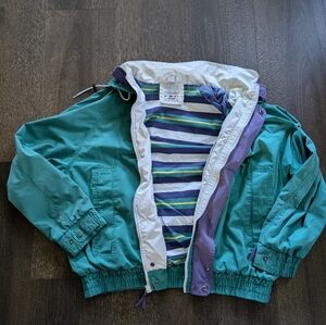 Vintage 80s Teal Puffer Jacket